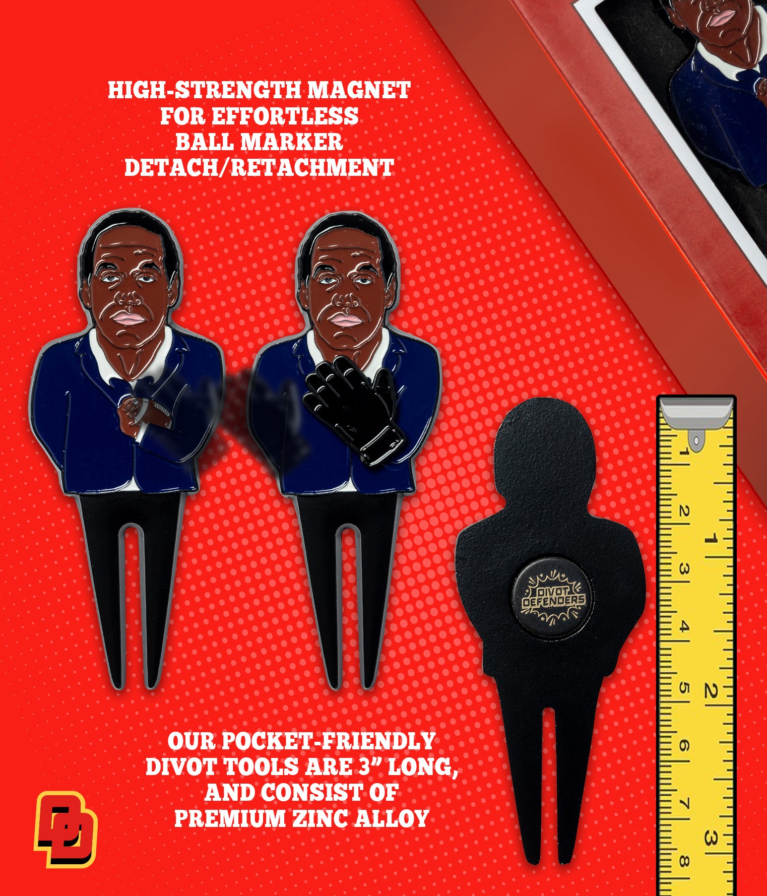 White Bronco Divot Tool and Magnetic Ball Marker