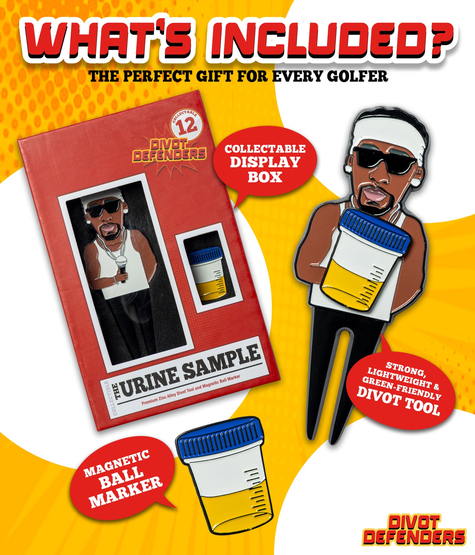 Urine Sample Divot Tool and Magnetic Ball Marker