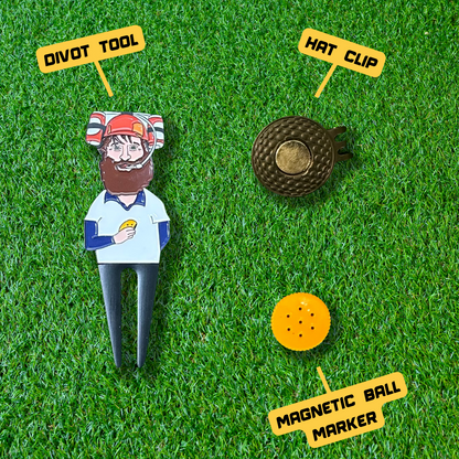 Caddie Divot Tool and Ball Marker Set